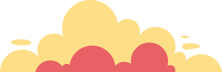Cloud Yellow and Red