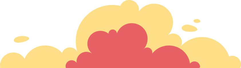 Cloud Yellow and Red
