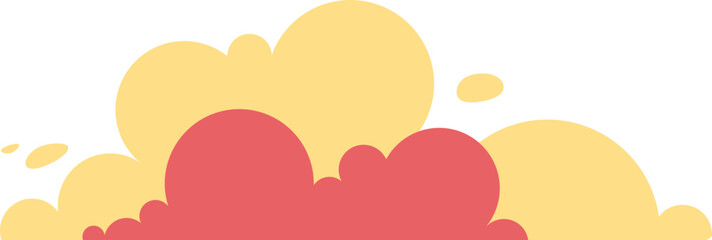 Cloud Yellow and Red