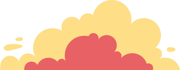 Cloud Yellow and Red