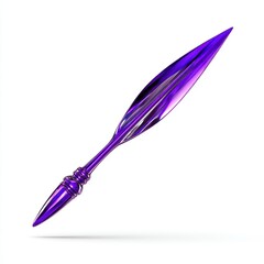Metallic Purple Quill Pen 3D Render