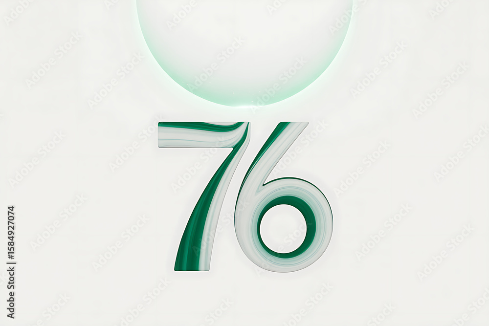 Fototapete seventy-six with green and white swirling texture makes a unique design element against a clean back