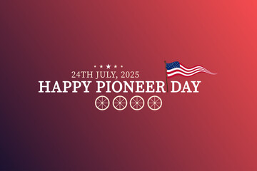 Classic Happy Pioneer Day Background with Clean Red Gradient
