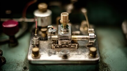 Close-up of vintage machine