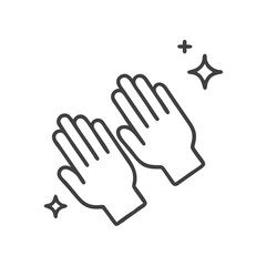 Obraz premium Clean hands icon for websites, blogs, clipart, hygiene, healthcare, prevention, educational and awareness materials