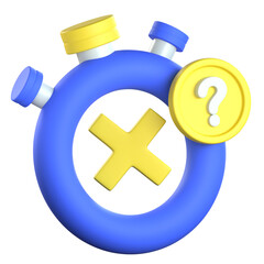 Time Management 3D Icon Colorful Style