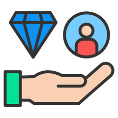 Customer Value Icon Element For Design