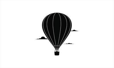 Obraz premium Hot air balloon adventure silhouette