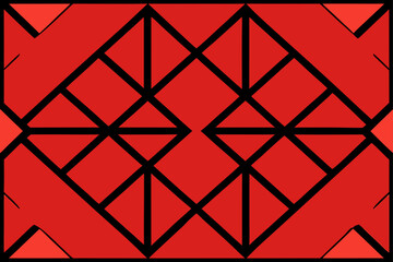 repeating diamond grid with black line art minim