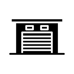 Garage icon. Icon, vehicle, carport, storage, car, car vector illustration. Garage editable stroke icon. vector eps 10