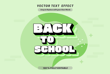 Editable 3D text effect with the phrase “Back to School”, perfect for school banners, educational promotions, online learning ads, and student campaigns. 