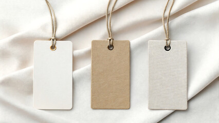 Minimalist Hanging Product Price Tags on Display