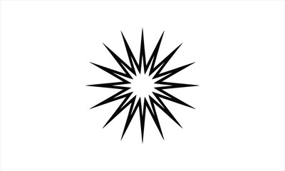 Exploding starburst design silhouette