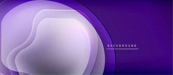 Abstract purple layers create dynamic background. Smooth shapes overlap, offering modern design element. Gradient adds depth, visual interest.