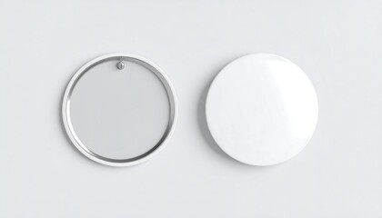 Two blank white circular badges (1)