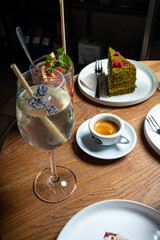 A vibrant and colorful food photography collection featuring healthy meals, refreshing drinks, gourmet salads, delicious desserts, and creative food platings. Perfect for use in culinary blogs.