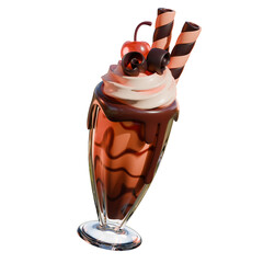 Chocolate Milkshake 3D icon