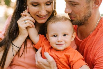 Adorable Toddler With Loving Parents