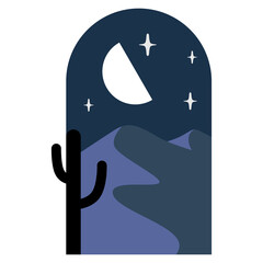 Calm Earth Scene in Arch Frame