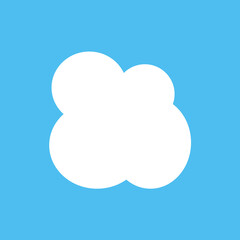 Cloud. Abstract white cloudy isolated on blue background. Vector illustration