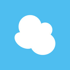 Cloud. Abstract white cloudy isolated on blue background. Vector illustration