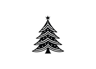 christmas tree vector illustration