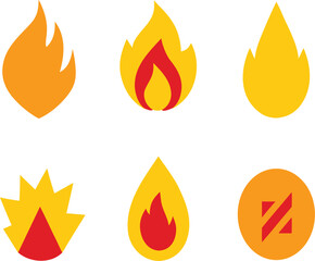 set of fire icons