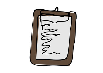 小さなメニューの手描きイラスト