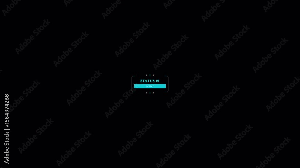 Aufkleber futuristic status update interface animation