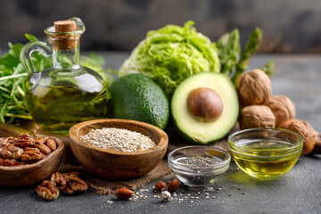 Clean Eating Concept with Healthy Ingredients
