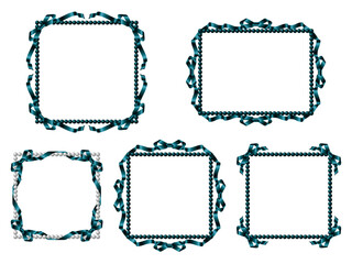 リボン、パールF、16青緑