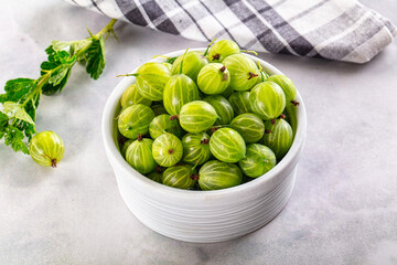 Ripe sweet juicy green gooseberry
