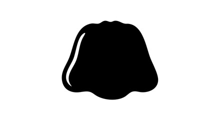A black Jello silhouette against a minimalist backdrop.