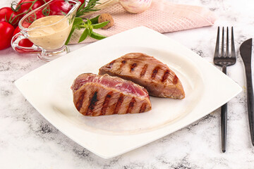 Delicous grilled tuna dish steak