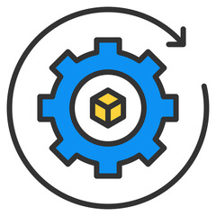 Supply Chain Icon Element For Design