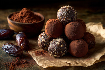 A pile of chocolate covered nuts and raisins