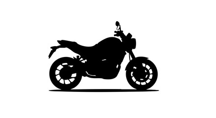 Fototapeta premium A black motorcycle silhouette with a clean design against background