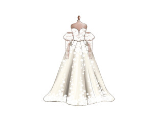 Wedding gown sketch