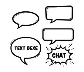 Black speech bubbles