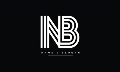 NB, BN, N, B Abstract Letters Logo Monogram © grafic.ustani