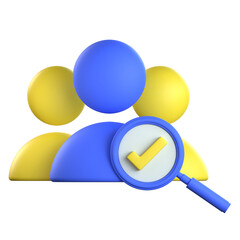Find Employee 3D Icon Colorful Design