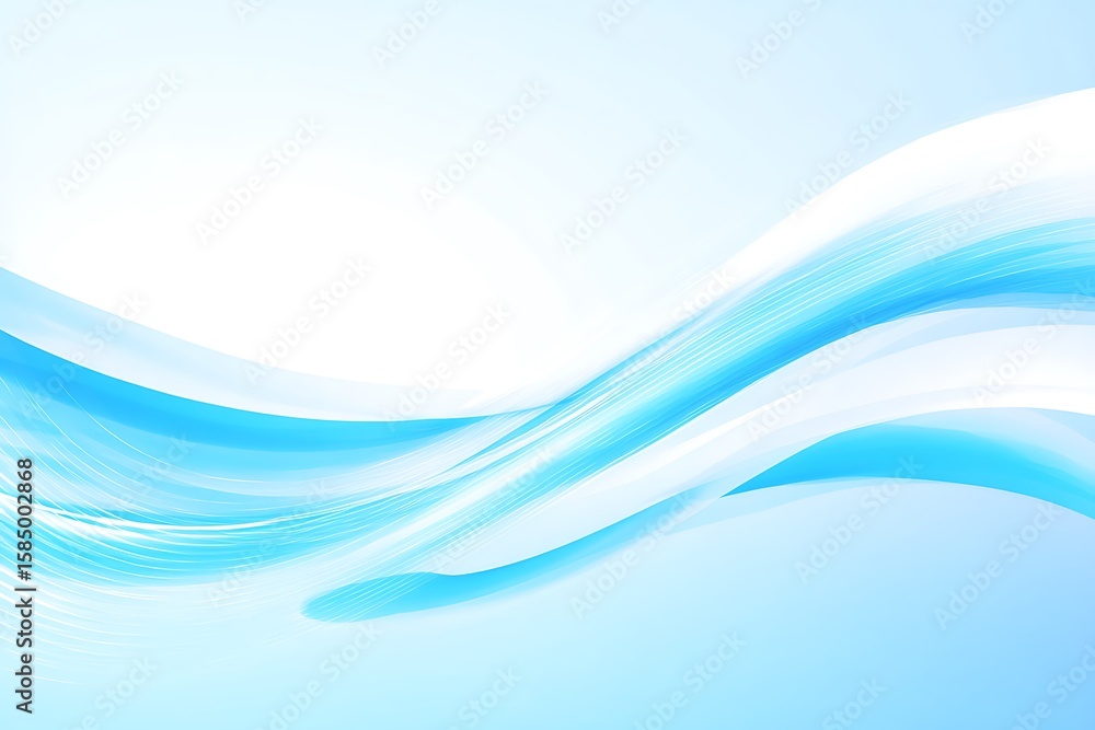 Poster clean abstract blue wave background theme with smooth flowing lines and gentle curves for medical an