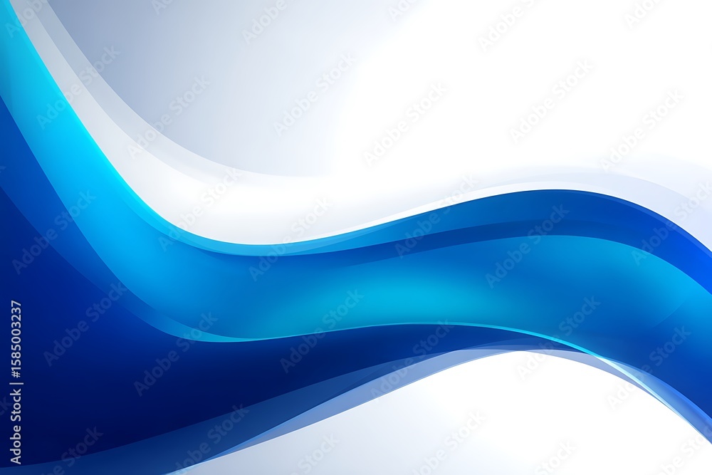 Aufkleber flowing blue waves creating a clean and abstract medical background theme with gentle curves and smo