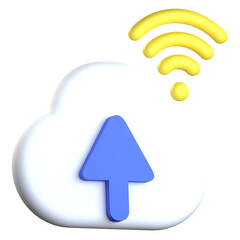 Upload Action 3D Icon Colorful Design