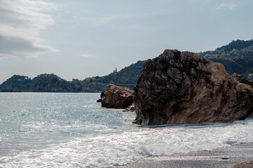 Rocky Coastline with Crashing Waves