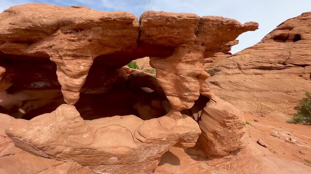 Flintstone House Rock Formation in Sand Hollow, Utah Desert