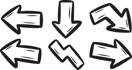 Thick vector arrows for mobile ui navigation and design elements