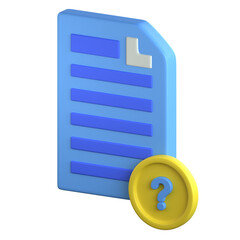 Missing File 3D Icon Colorful Style