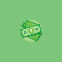 Green dollar bills cash and finances