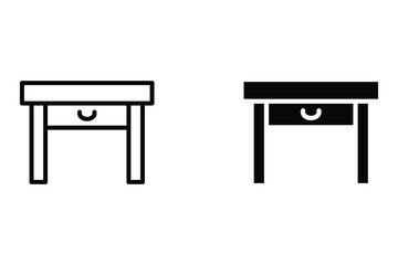 Table Icon set. room furniture. Design Illustration. vector eps 10